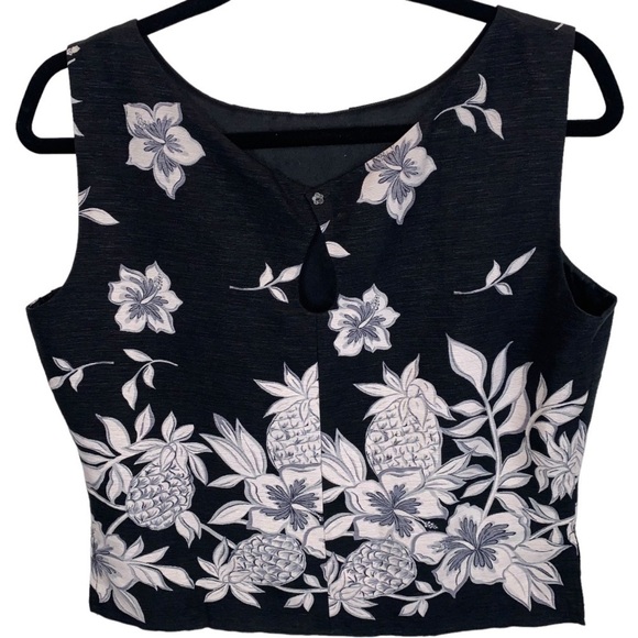 Tommy Bahama Black and White Floral Tank Top - Picture 4 of 7